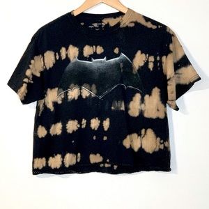 Justice League Batman Tie Dye Crop Top Sz Medium
